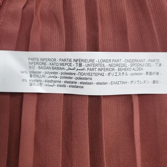 ZARA Pleated Contrast Lace Dress Size SMALL - Picture 14 of 15